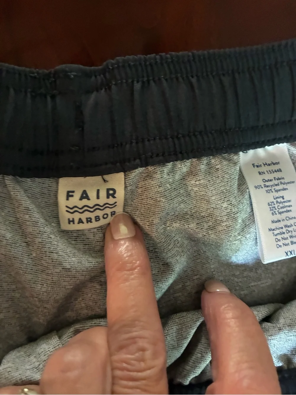 Fair harbor Men's Drawstring Casual Shorts in Navy Blue